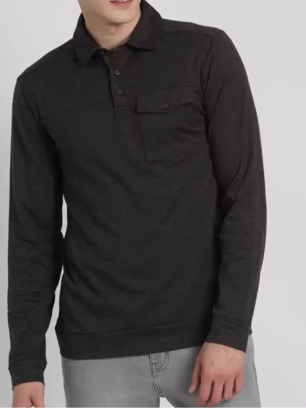 Calvin Klein Black Long Sleeve Polo